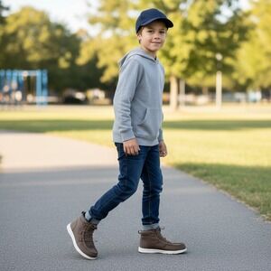 Bruno Magli Kids Brown Lace Up High Top Boots Size 7